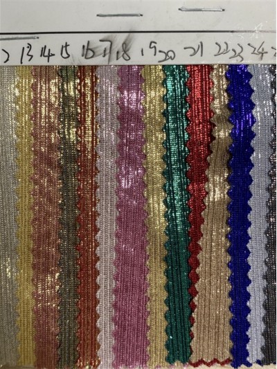 GZ-JP 羅紋閃光布    幅寬:148cm 克重: 150g  成分:滌97%氨綸3% 細節-2